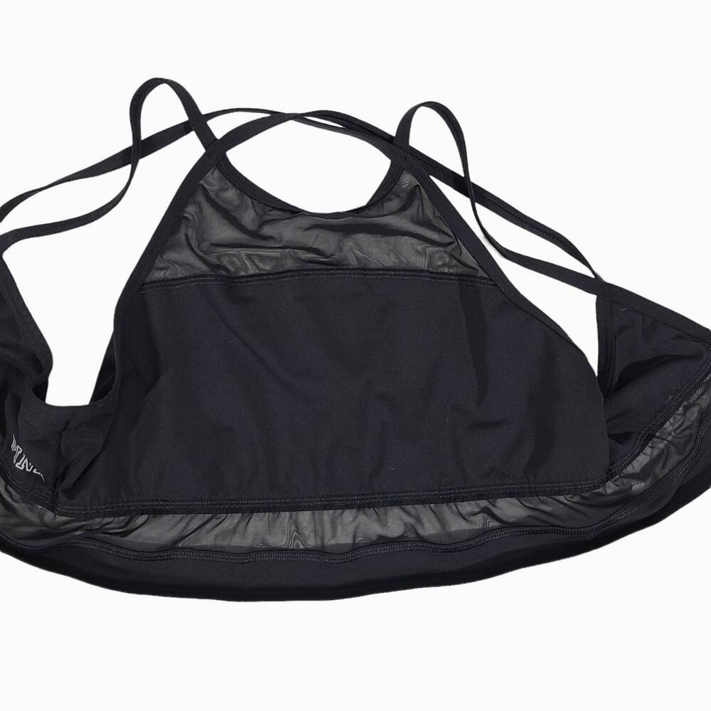 PINK Victoria's Secret Sport Bralette Cross Strap Mesh Back Close Black Large - Picture 8 of 10